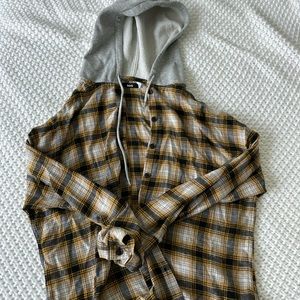 urban outfitters hooded flannel